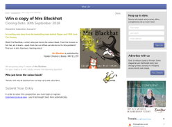 Win a copy of Mrs Blackhat