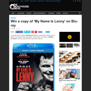 Win a copy of ‘My Name Is Lenny’ on Blu-ray