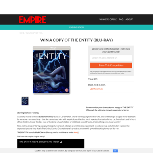 Win a copy of THE ENTITY