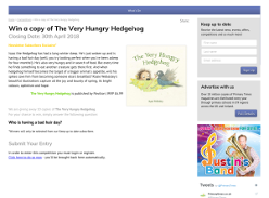 Win a copy of The Very Hungry Hedgehog