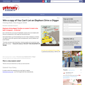 Win a copy of You Can't Let an Elephant Drive a Digger