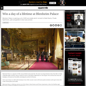 Win a day of a lifetime at Blenheim Palace