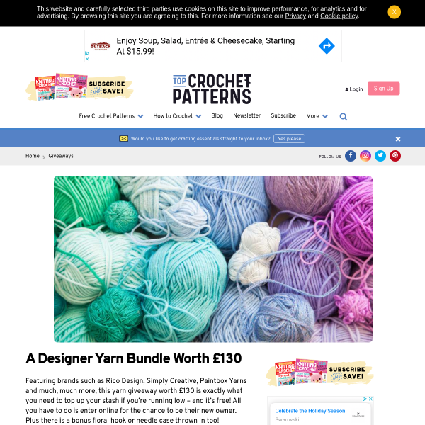 Win a Designer Yarn Bundle
