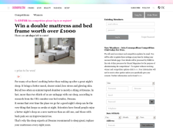 Win a double mattress and bed frame worth over £1000