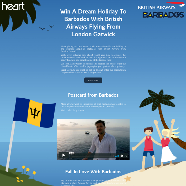 Win a Dream Holiday to Barbados with British Airways Flying From London Gatwick