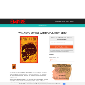 Win a DVD bundle with Population Zero