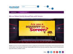 Win a family Odeon pass