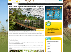 Win a family ticket and overnight stay at the Eden Project