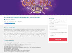 Win a Family Ticket to Cadbury World in Birmingham!