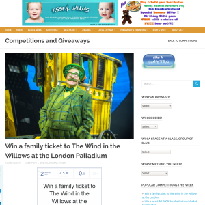Win a family ticket to Wind in the Willows at the London Palladium