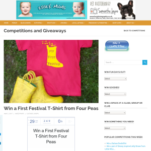 Win a First Festival T-Shirt from Four Peas