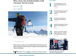 Win a four-day heliski holiday with Chemmy Alcott in Italy