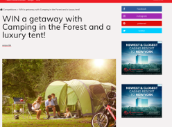 Win a getaway with Camping in the Forest and a luxury tent
