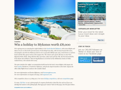 Win a holiday to Mykonos worth £8,000 inc flights and accommodation
