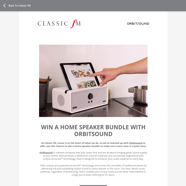 Win a Home Speaker Bundle With Oribitsound