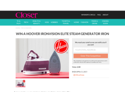 Win a Hoover IronVision Elite Steam Generator Iron