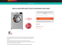 Win a Hoover One Touch washing machine