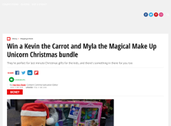 Win a Kevin the Carrot and Myla the Magical Make Up Unicorn Christmas bundle