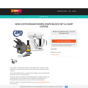 Win a KitchenAid Mixer, knife block set & Camp Coffee
