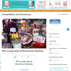Win a large stall at Mum2mum Markets in Essex