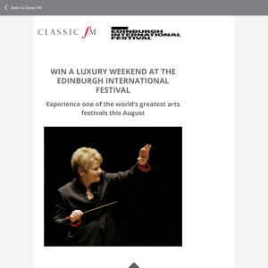 Win a luxury break to the Edinburgh International Festival