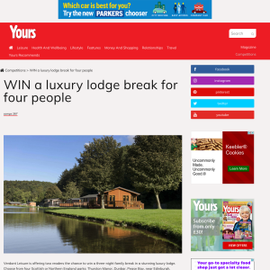 Win A luxury lodge break for four people
