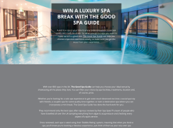 Win a luxury spa experience with The Good Spa Guide