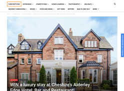 Win a luxury stay at Cheshire’s Alderley Edge Hotel, Bar and Restaurant!