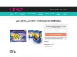 Win a Molly Monster branded Easter Egg