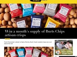Win a month's supply of Burts Chips artisan crisps