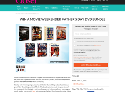 Win A Movie Weekender Father's Day DVD Bundle