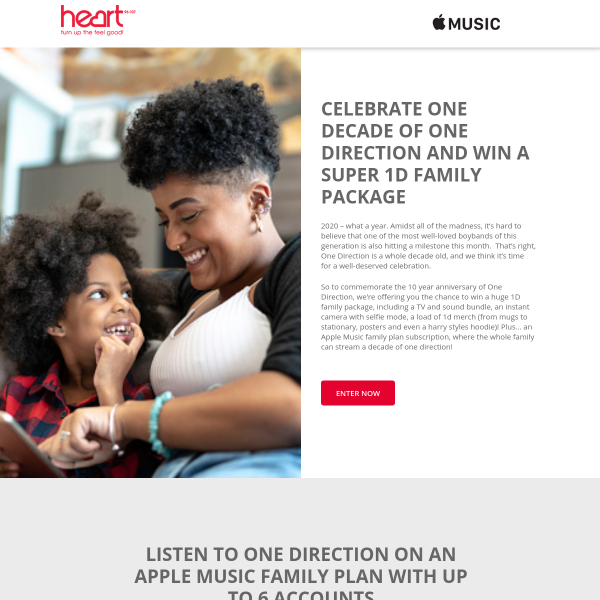 Win a One Direction ultimate family package