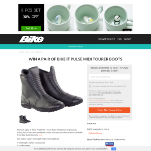 Win a pair of Bike It Pulse Midi Tourer Boots
