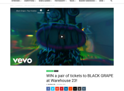 Win a pair of tickets to BLACK GRAPE at Warehouse 23