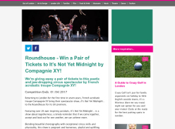 Win a Pair of Tickets to It’s Not Yet Midnight by Compagnie XY