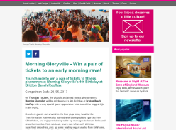 Win a pair of tickets to Morning Gloryville early morning rave