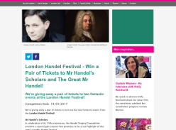 Win a Pair of Tickets to Mr Handel’s Scholars and The Great Mr Handel