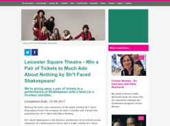 Win a Pair of Tickets to Much Ado About Nothing by Sh*t Faced Shakespeare