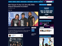 Win a pair of tickets to see 112, Dru Hill, With Sisqo & Ginuwine at indigo O2