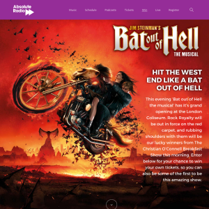 Win a pair of tickets to see Bat Out of Hell