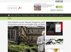 Win a pair of tickets to see Maxim Vengerov and an overnight stay at Belmond Le Manoir aux Quat’Saisons