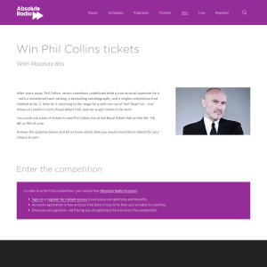 Win a pair of tickets to see Phil Collins