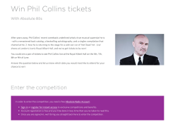 Win a pair of tickets to see Phil Collins