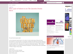 Win a pair of tickets to see The Quentin Dentin Show