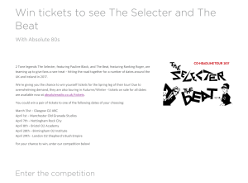 Win a pair of tickets to see The Selecter & The Beat