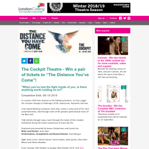 Win a pair of tickets to “The Distance You’ve Come”