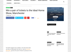 Win a pair of Tickets to the Ideal Home Show, Manchester
