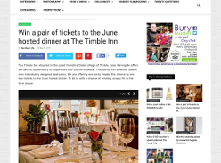 Win a pair of tickets to the June hosted dinner at The Timble Inn, Yorkshire