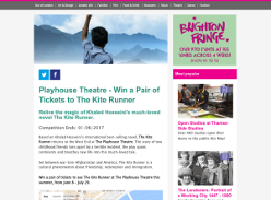 Win a Pair of Tickets to The Kite Runner