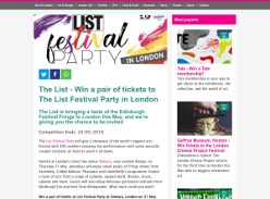 Win a pair of tickets to The List Festival Party in London